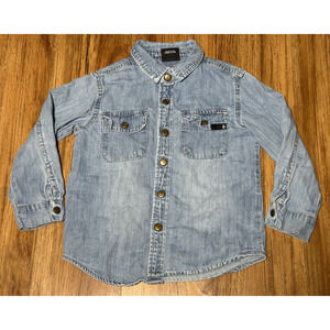 Volcom Baby Toddler Boys Denim Jacket Shirt Snap Buttons - 3T